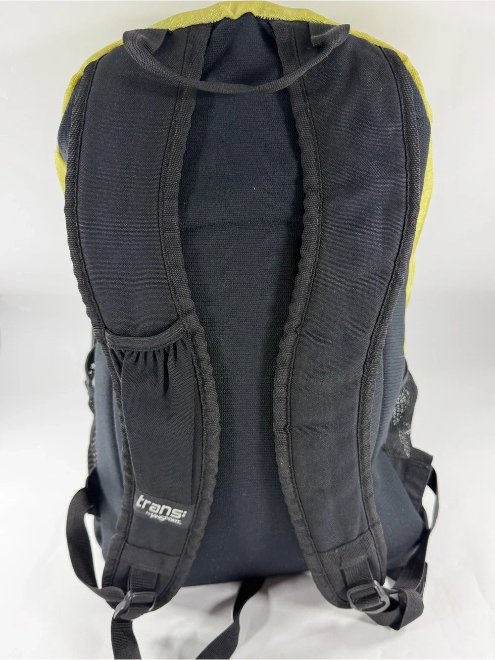 Trans by JanSport Y2K Lime Green Gray Colorblock Backpack School Hiking Daypack